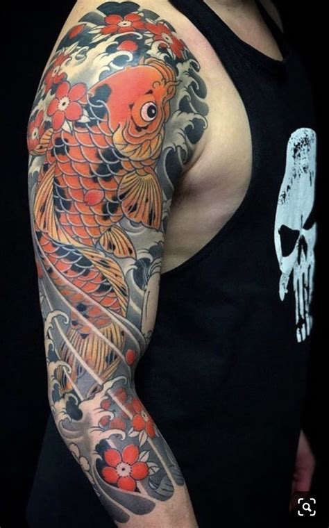 Japanese fish arm sleeve must | Half sleeve tattoo, Koi tattoo design, Koi dragon tattoo