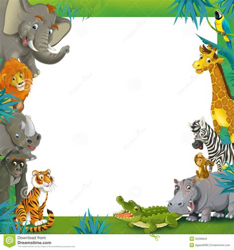 6 Best Images of Free Printable Safari Animal Border - Jungle Animal Border, Baby Jungle Animals ...