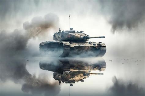 Premium Photo | Leopard 2 main battle tank in combat created with generative ai technology