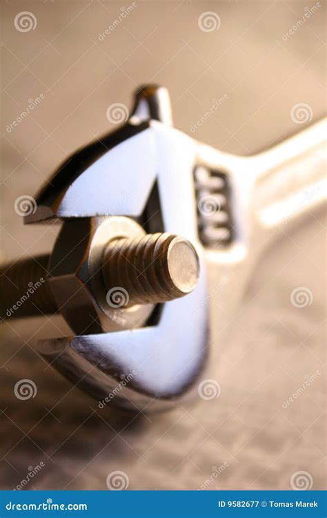 Adjustable spanner stock image. Image of adjusting, industrial - 9582677