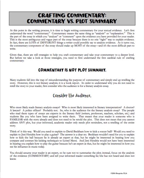 Examples Of Commentary