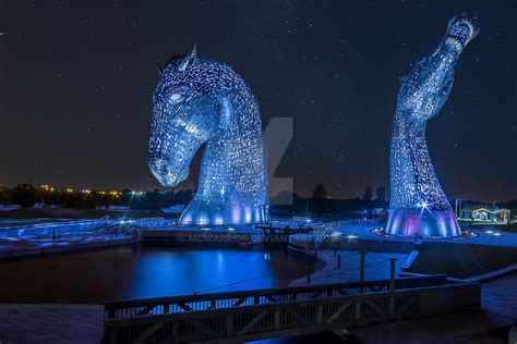 Kelpies at night by mcwarrior on DeviantArt