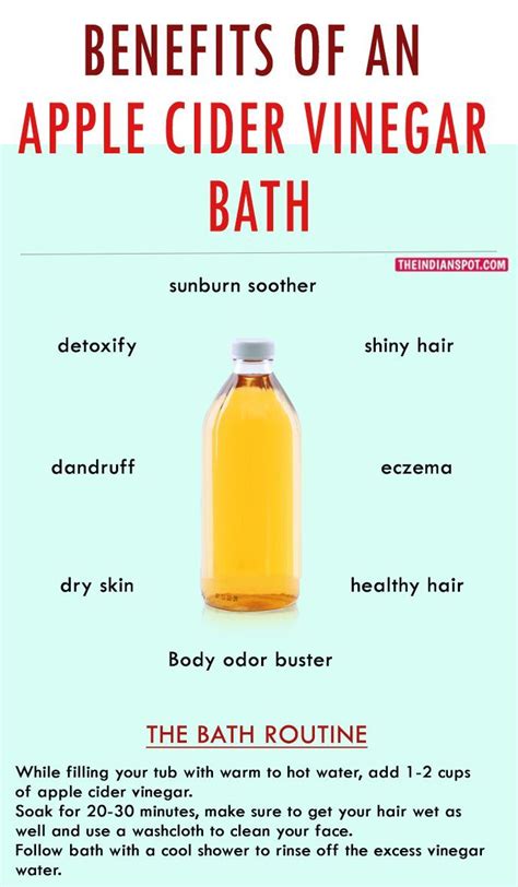 The Benefits Of Apple Cider Vinegar Bath - health benefits