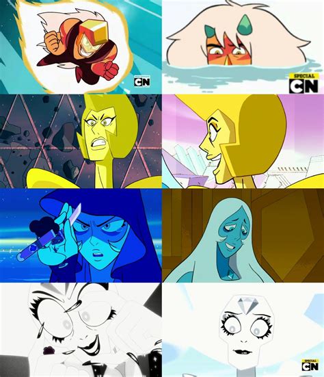 Steven Universe Villains: before and after | Jasper, Yellow, Blue and ...