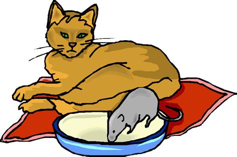 Cat and Rat Eating drawing free image download