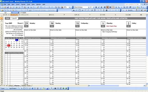 Excel Spreadsheet Template For Scheduling Spreadsheet Templates for ...