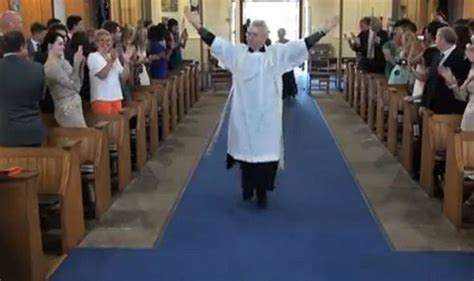 Vicar dances in the pews in hilarious wedding ceremony stunt | UK | News | Express.co.uk