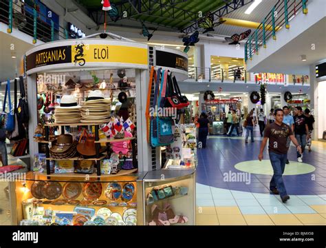 Souvenir stall inside the huge Albrook shopping centre , Panama City ...