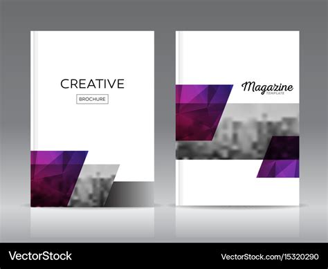 Magazine cover layout design template set Vector Image