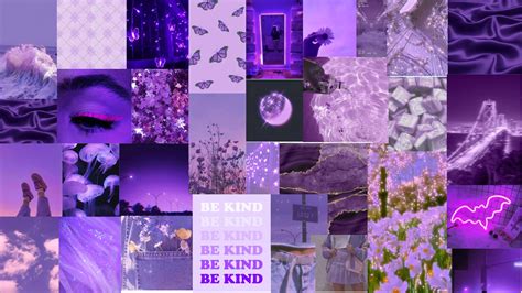 Download A Vibrant Array of Colors in a Purple Aesthetic Collage Wallpaper | Wallpapers.com