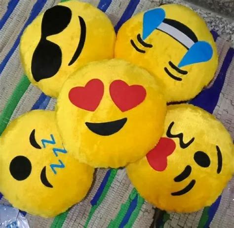 Foam Pillow Blue SUBLIMATION Smily/Emoji Cushion, For Home, Shape ...