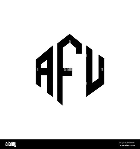 AFU letter logo design with polygon shape. AFU polygon and cube shape logo design. AFU hexagon ...