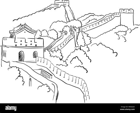 Great Wall Of China Drawing