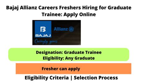 Bajaj Allianz Careers Freshers Hiring for Graduate Trainee: Apply Online – Seekajob