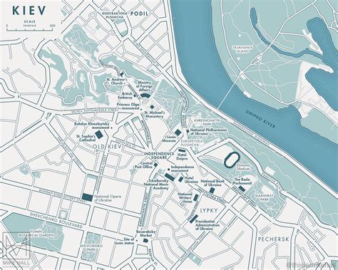 Map of Kiev for A.D. Miller's "Independence Square" | Behance