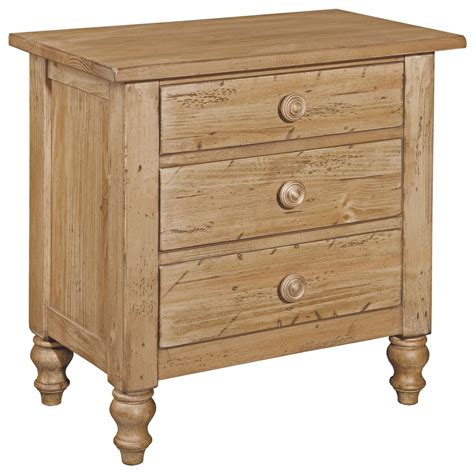 Homecoming Vintage Pine 4 Drawer Nightstand from Kincaid (33-141) | Coleman Furniture