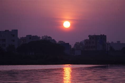 Sunrise over ameenpur lake in December 2019. : r/hyderabad