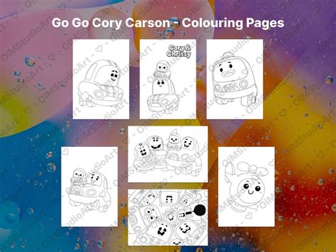 Go Go Cory Carson Characters Coloring Book 15 Pages PDF Digital Download Instantly Print High ...