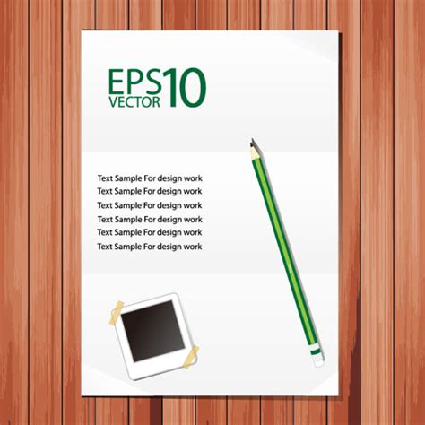 Set of Notepad design elements vector 05 free download