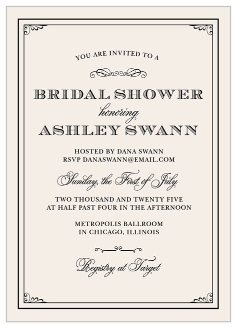 Vintage Victorian Bridal Shower Invitations by Basic Invite