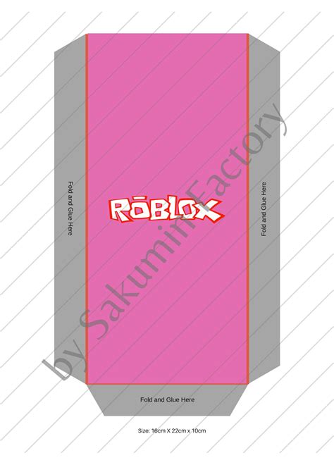 Roblox Girl Paper Bag Template Instant Download Roblox | Etsy