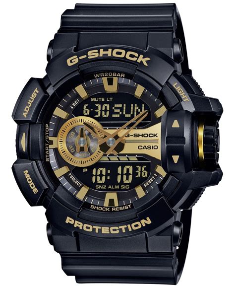 G-shock Men's Analog-digital Chronograph Black Resin Strap Watch 55x52mm Ga400gb-1a9 in Black ...