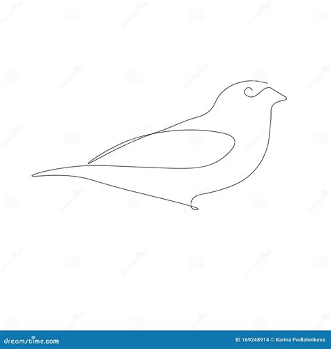 Bird One Line Drawing Vector Stock Vector - Illustration of wing ...