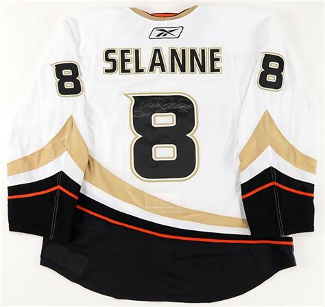 2010-11 Teemu Selanne Anaheim Ducks Signed Game Issued Jersey