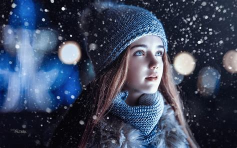 Wonderful Winter, look, snow, girl, winter, HD wallpaper | Peakpx