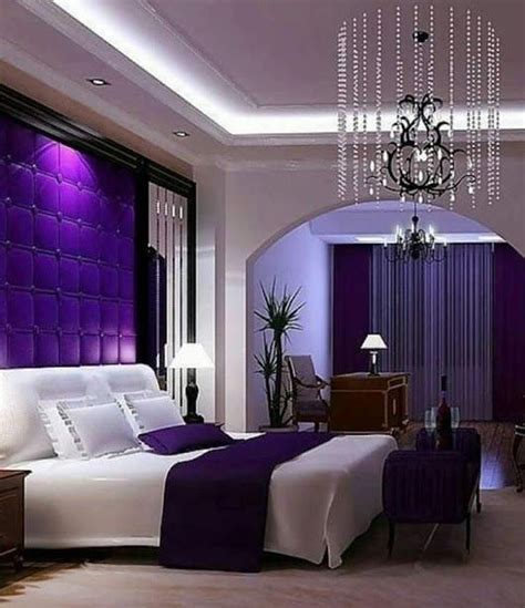 Awesome 48 Gorgeous Romantic Master Bedroom Ideas. | Purple master ...