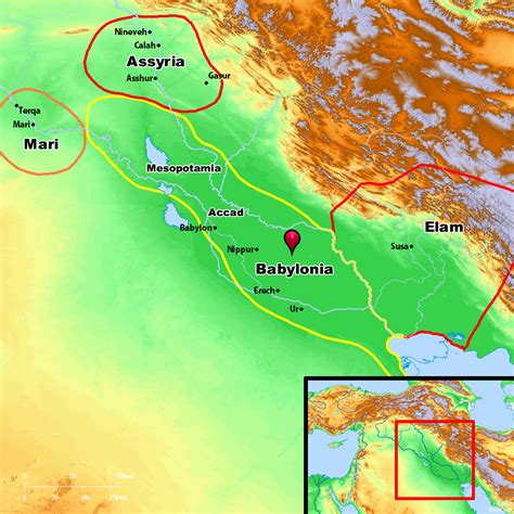 Bible Map: Shinar (Babylonia)