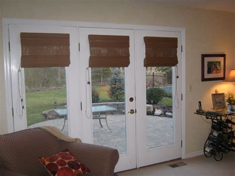 Bamboo Roman Shade For Patio Door | Blinds for french doors, Shades for ...