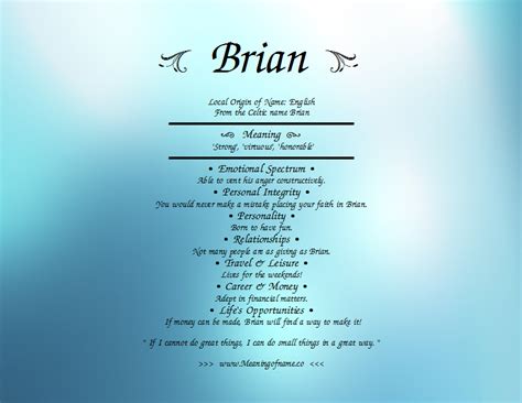 Brian - Meaning of Name