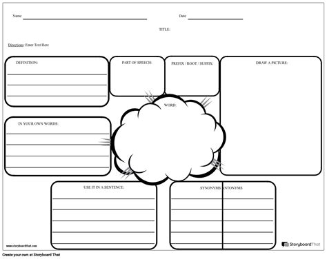 Vocabulary Words Worksheet Template