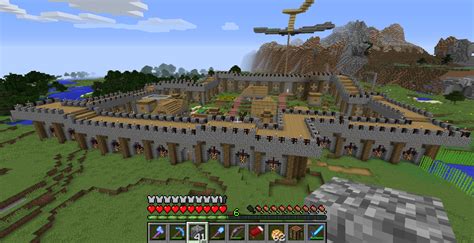 I built a wall around the village I spawned in. - Album on Imgur Minecraft Creations, Minecraft ...