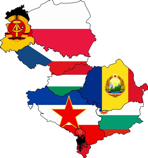 Download Flag Map Of Eastern Bloc Countries - Eastern Europe Flag Map PNG Image with No ...