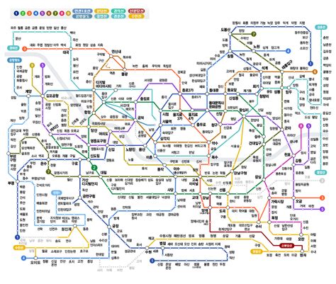 Seoul metropolitan subway(railway) English map | Seoul Metropolitan Government