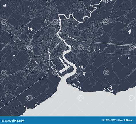 Map of the City of Newport, Gwent, Wales, UK Stock Vector - Illustration of place, road: 178702122