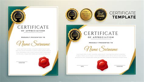 Creative Certificate Of Appreciation Template Modern Design Background, Business, Background ...