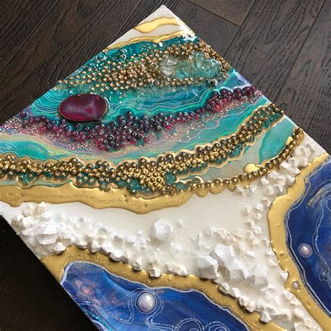 Resin Geode Painting Resin Geode Wall Art Geode Painting on | Etsy