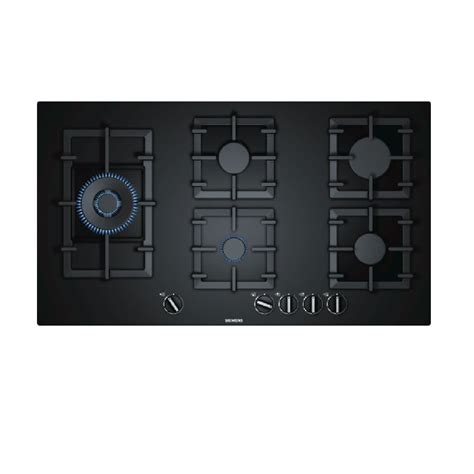 SIEMENS 90cm Gas-on-Glass Hob (Black) | Hawksmawer