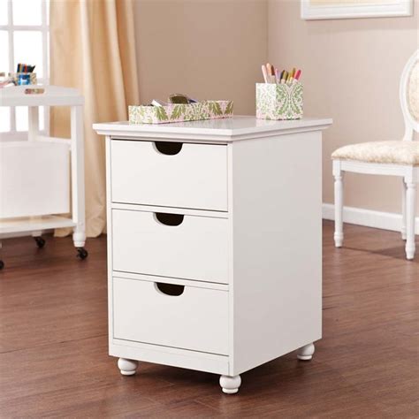 Southern Enterprises Anna Griffin 3 Drawer File Cabinet in White - HZ4923