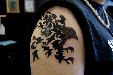 Raven bird tattoo for guys - Tattooimages.biz