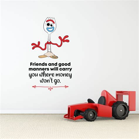 Friends Forky Spork Toy Story Quote Cartoon Quotes Decors Wall Sticker Art Design Decal for ...