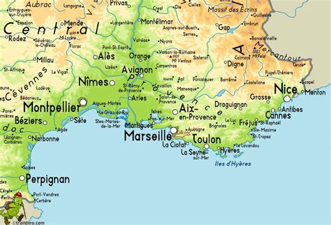 Map of Marseille area - Map of Marseille and surrounding area (Provence ...