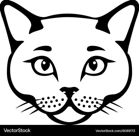 Cat head cut Royalty Free Vector Image - VectorStock