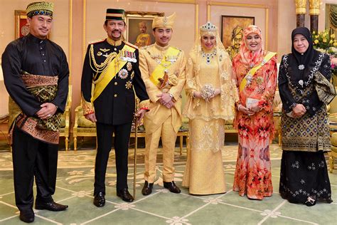 Brunei royal wedding: And the bride wore gold, diamonds, rubies and ...