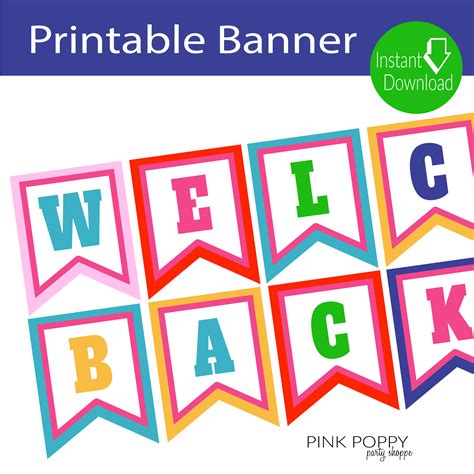 Free Printables} Welcome Back Banner | Edukacja | Edukacja I throughout Classroom Banner ...