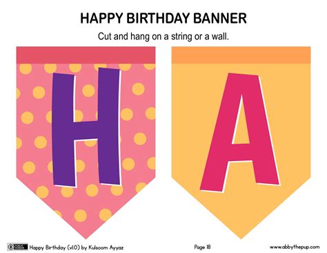 Happy Birthday Bunting Flag Banner | Free Printable Papercraft Templates