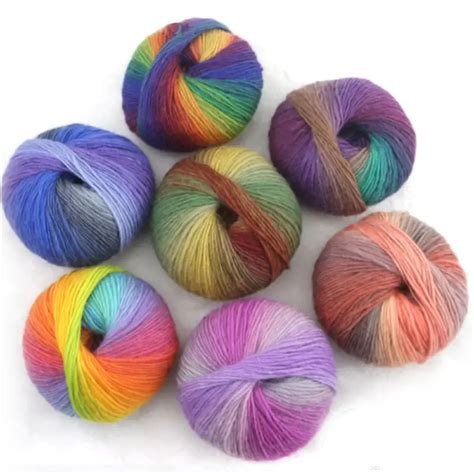 6pcs Wool Graded Multicolor Soft Yarn For Crochet Knitting - Arts, Crafts & Sewing - Temu